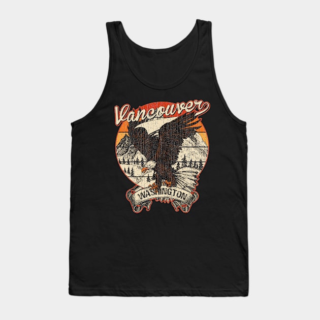 Vancouver Washington Bald Eagle Retro Vintage Aesthetic Tank Top by aavejudo